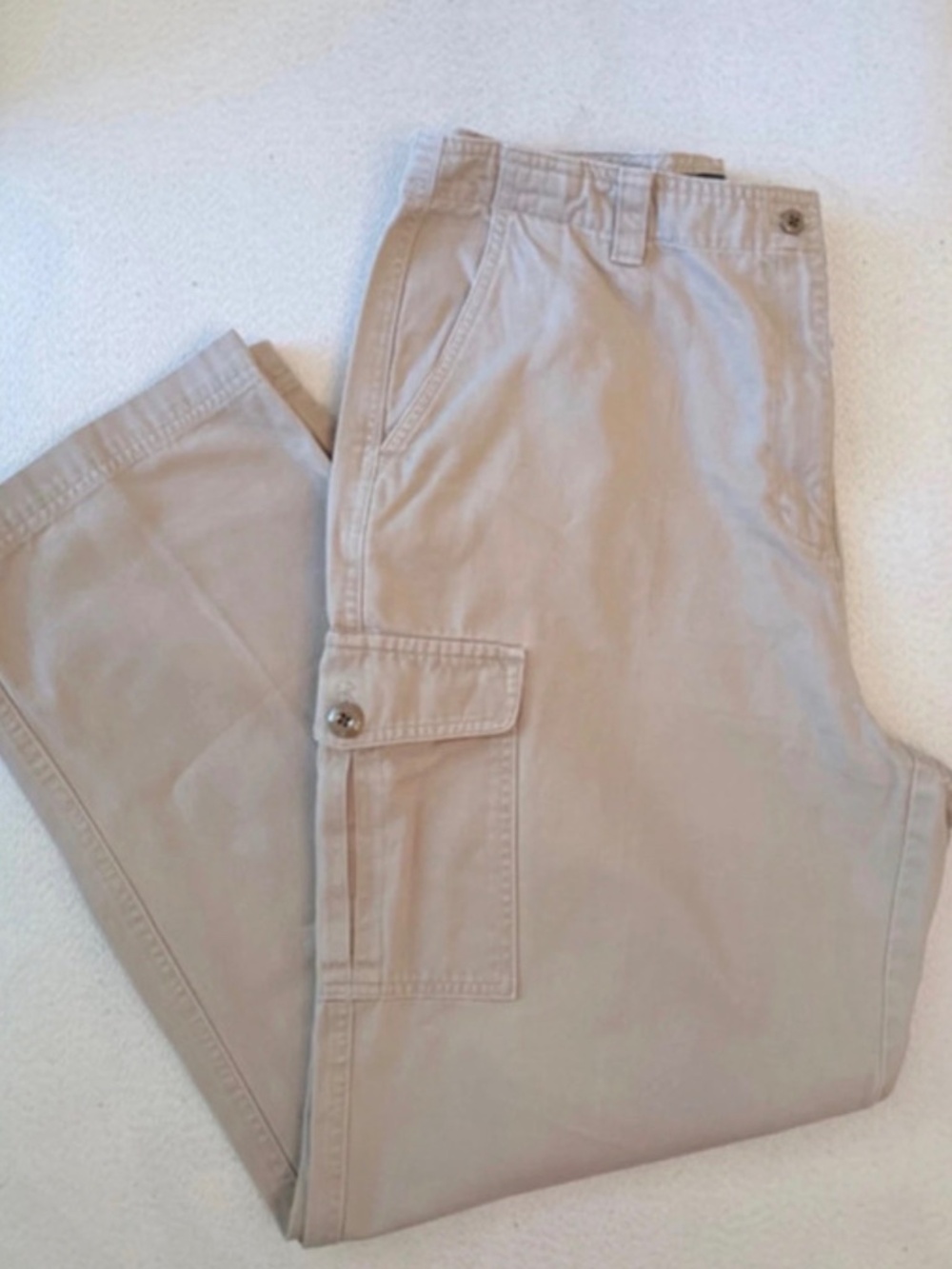 Lauren Ralph Lauren Khaki Cotton Cargo Utility Pants - Women's Size 14